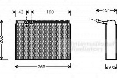 VAN WEZEL 4000v062 -  Испаритель, кондиционер